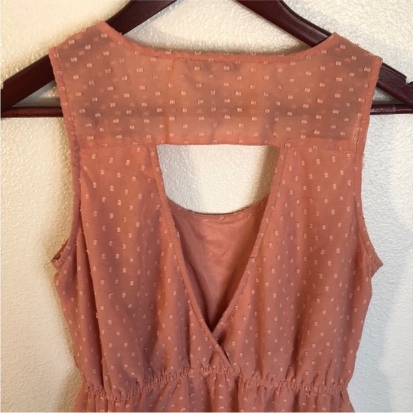Charlotte Russe Pink Peach Polka Dot Dress - Picture 9 of 13
